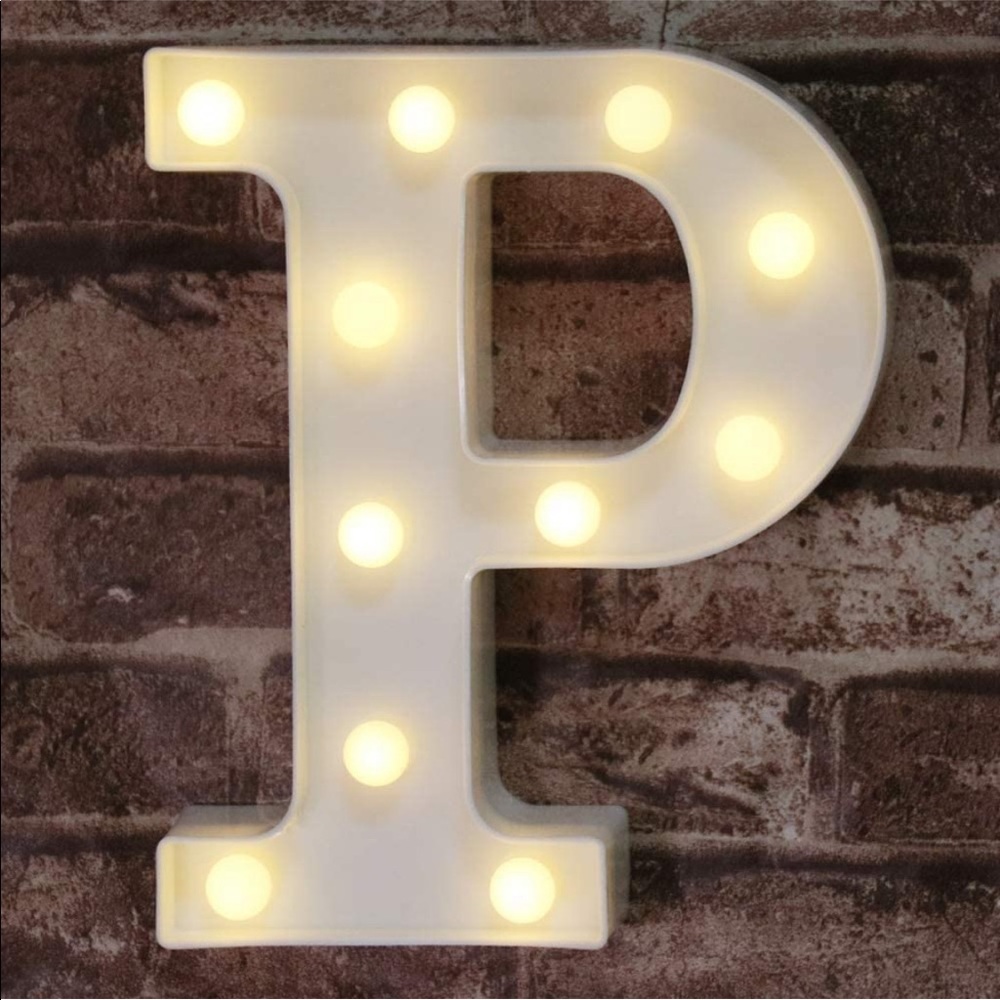 Pooqla LED Marquee Letter Lights Sign, Light Up Alphabet Letter Decoration PLAY